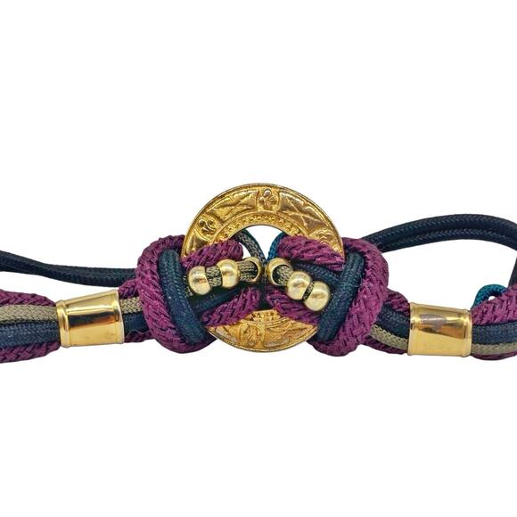 Vintage Statement Waist Belt Gold Medallion Rope Buckle Boho Glam Festival Luxe main image 14